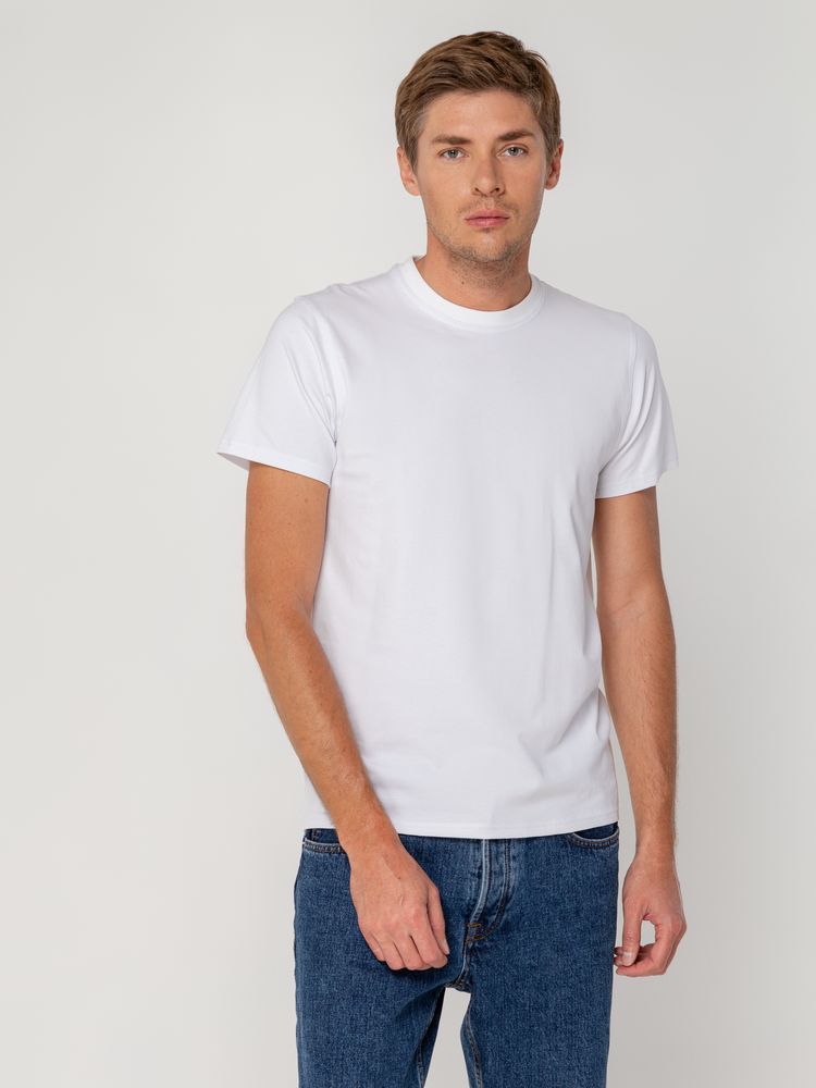 Футболка мужская T-bolka Stretch, белая, размер 3XL-5