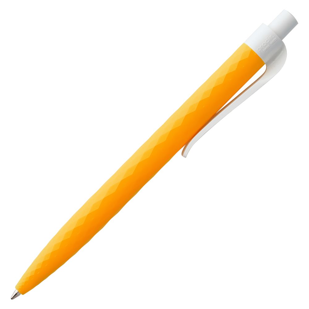 Ручка шариковая Prodir QS01 PMP-P, оранжевая с белым-4
