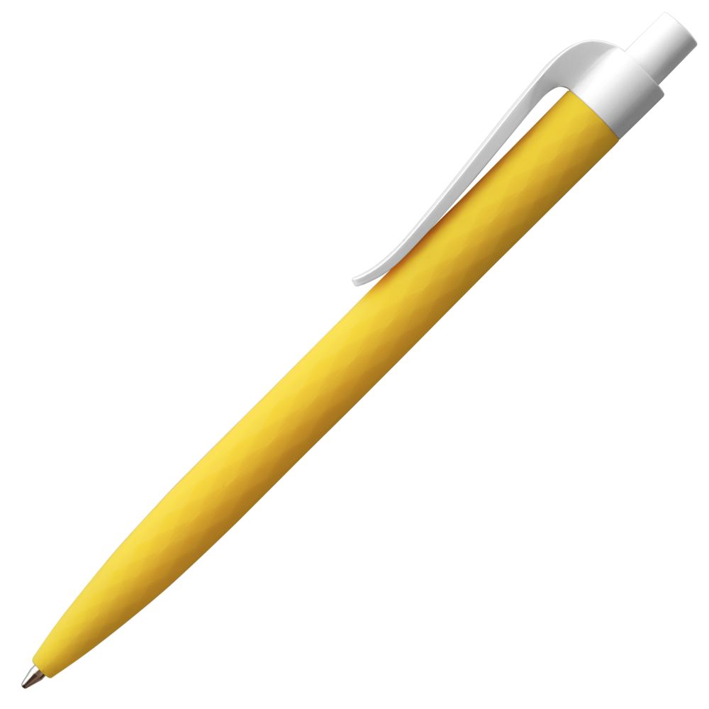 Ручка шариковая Prodir QS01 PMP-P, желтая с белым-2