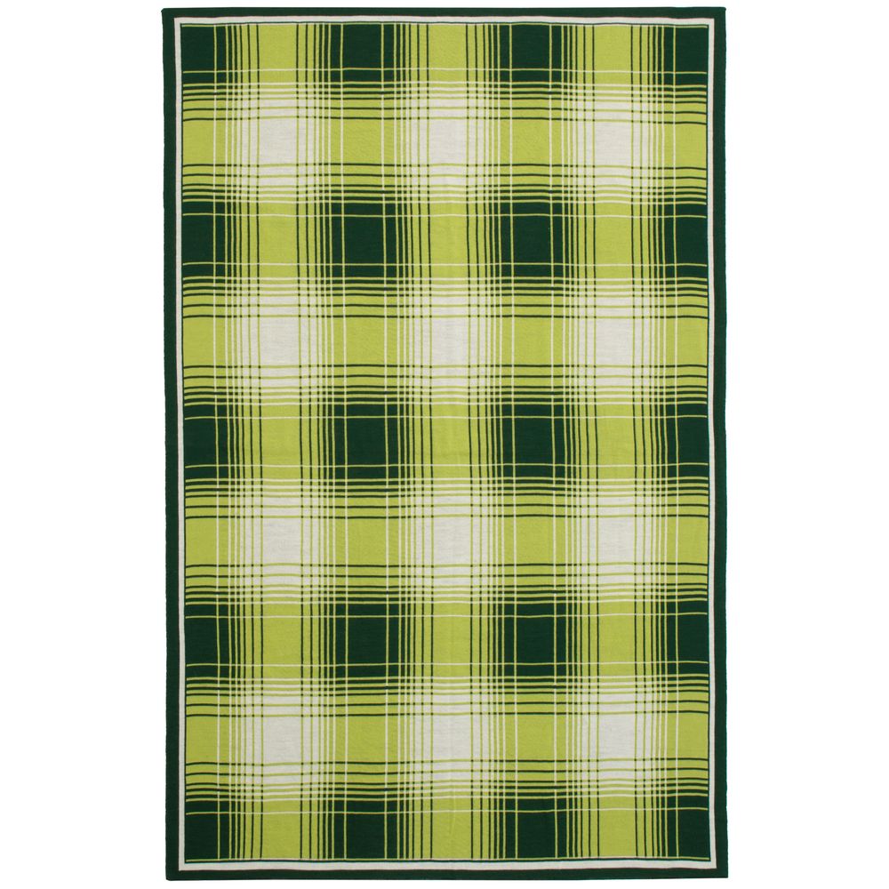 Плед Duotone, зеленый с белым-3