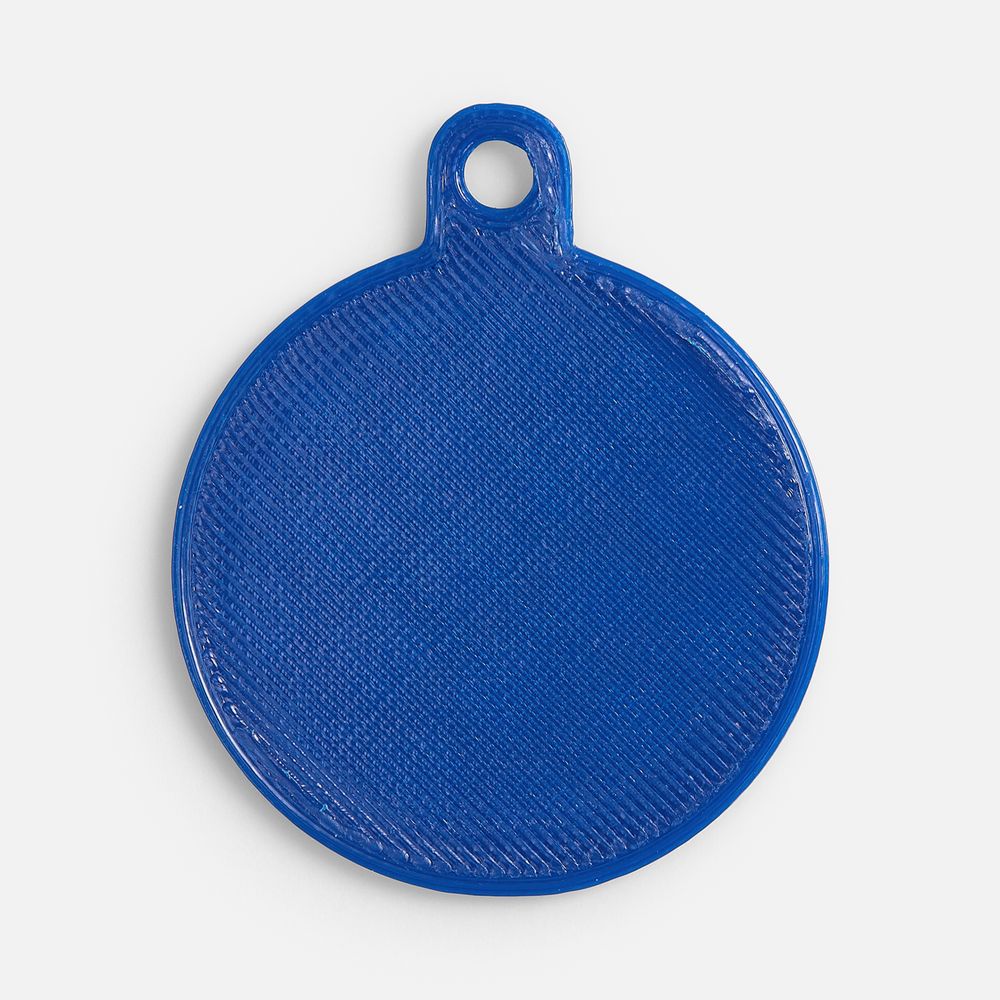 Подвеска Round, 3D-печать, синяя-1