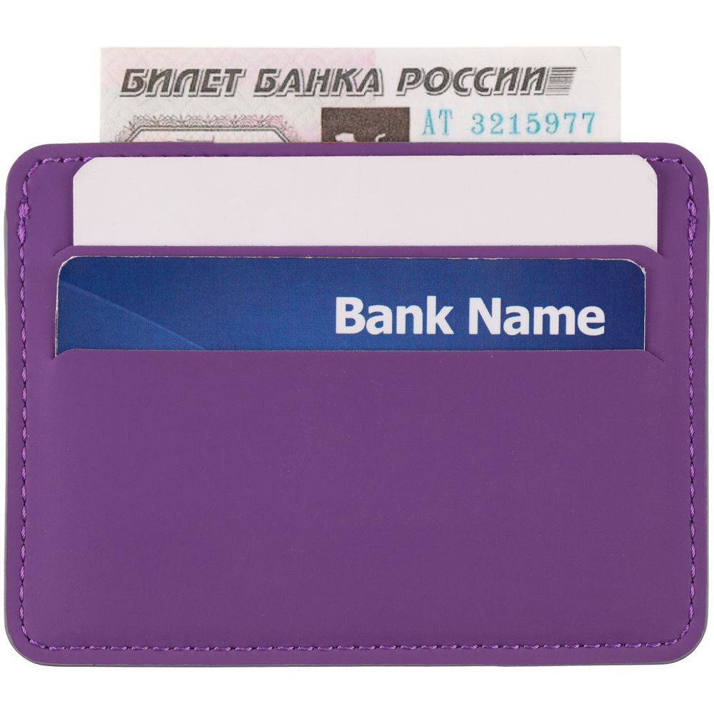 Чехол для карточек Shall Simple, фиолетовый-5