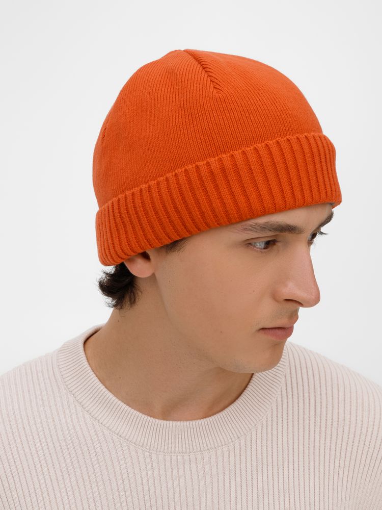Шапка ComFleece, темно-оранжевая (кирпичная)-4