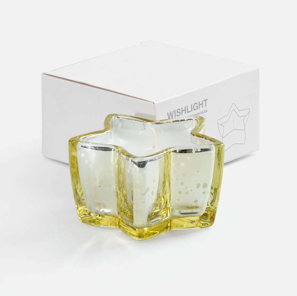 Свеча Wishlight, золотистая-3