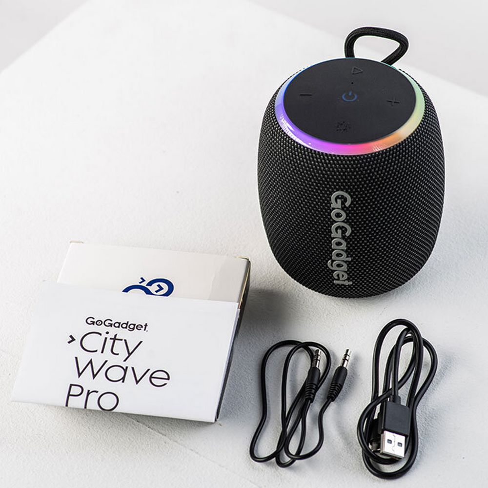 Водонепроницаемая колонка с подсветкой CityWave Pro, черная-3