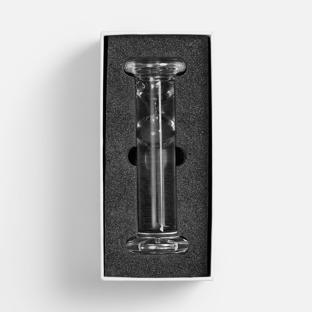 Стеклянный антистресс с песочными часами Sandfell, с серым песком-4