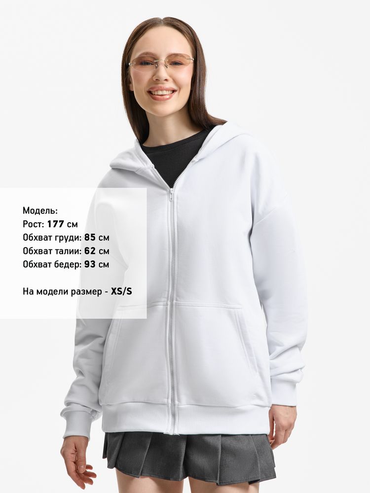 Толстовка унисекс оверсайз Sartoro, белая, размер XS/S-11