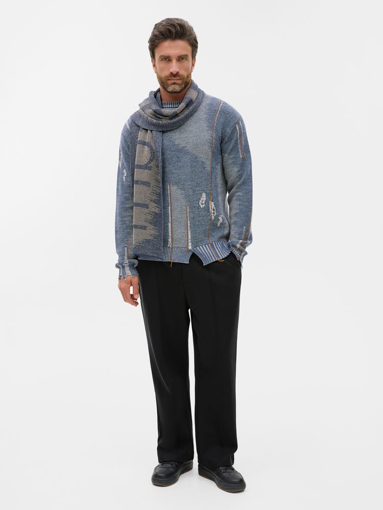 Шарф Denim XXL на заказ, полушерсть-5