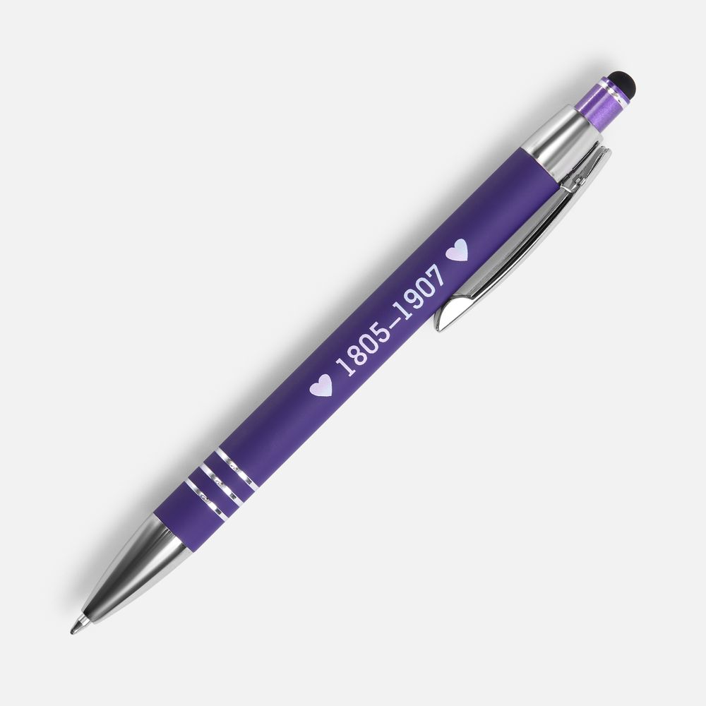 Ручка шариковая Sansen Soft Touch со стилусом, фиолетовая-8