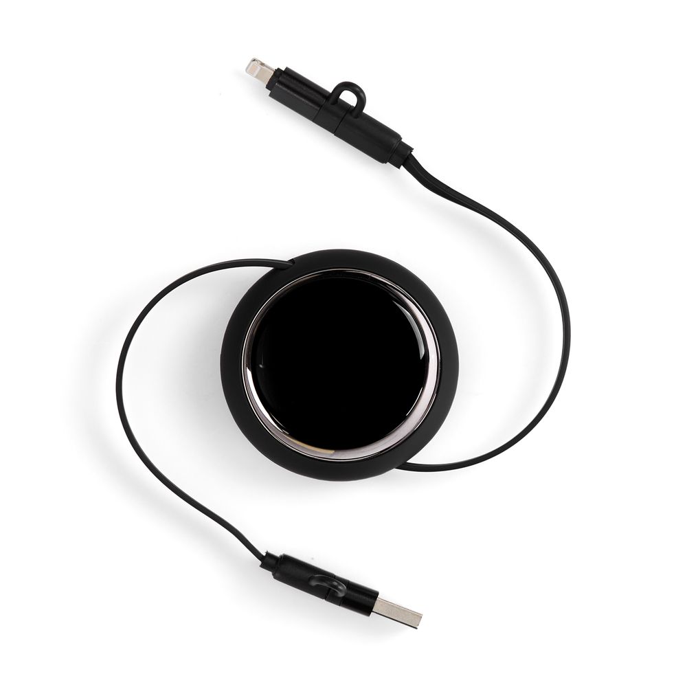 Складной кабель с переходниками pocketCoil, черный-6