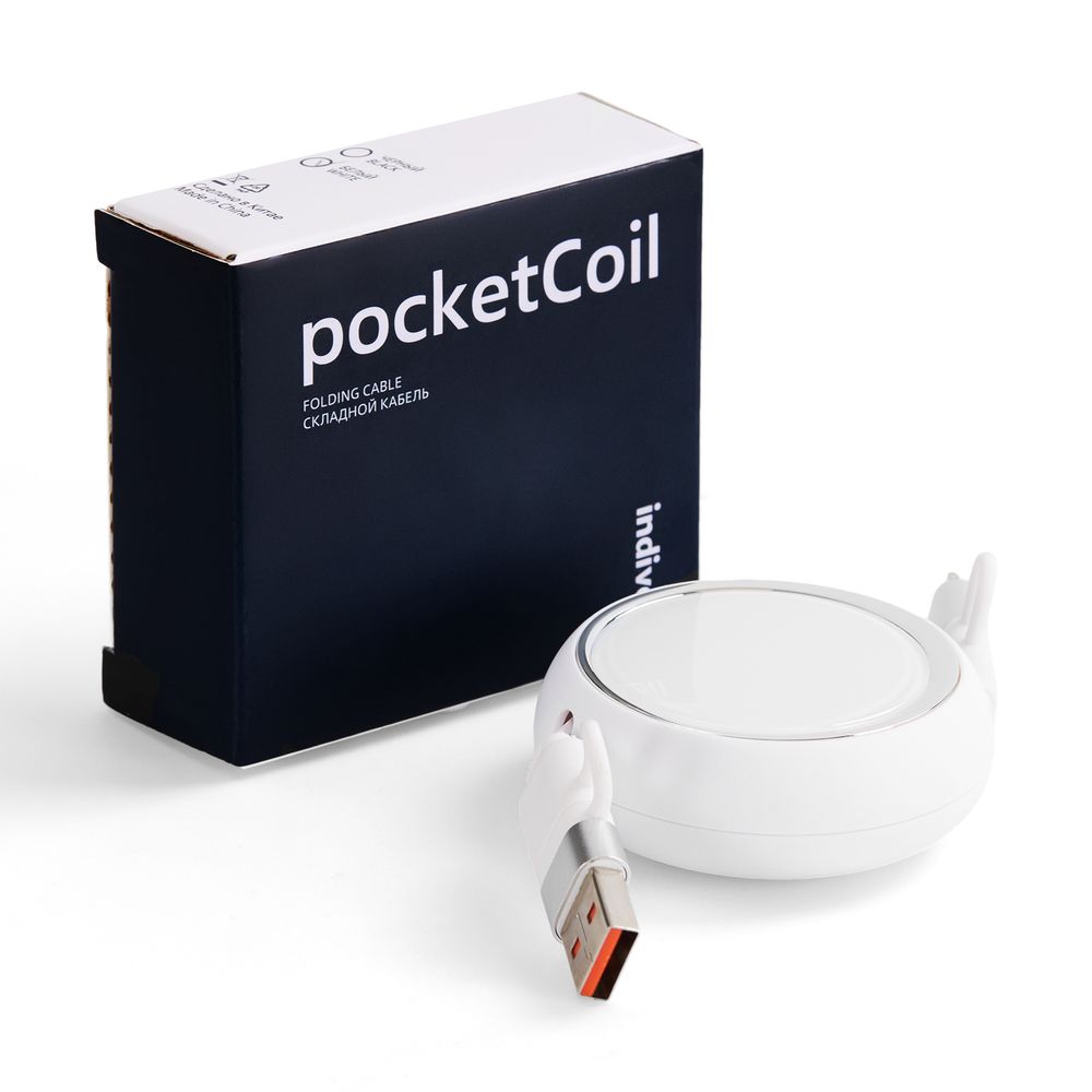 Складной кабель с переходниками pocketCoil, белый-8