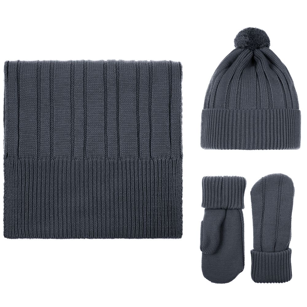 Шапка Knit Beat, серая (графит)-4
