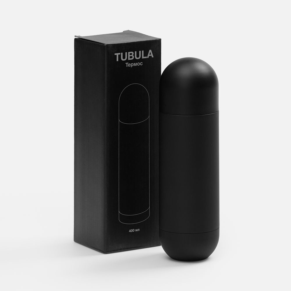 Термос Tubula Soft Touch, черный-10