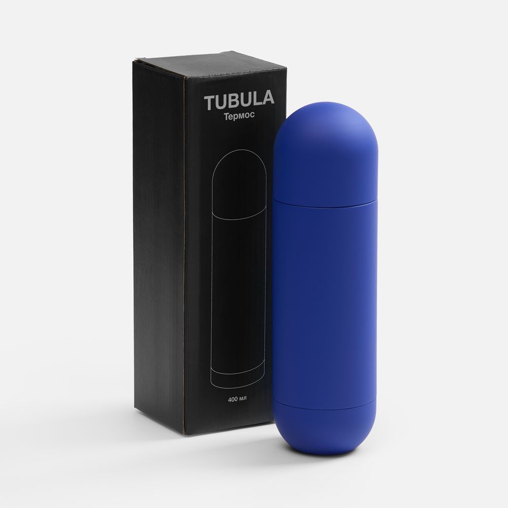 Термос Tubula Soft Touch, синий-10