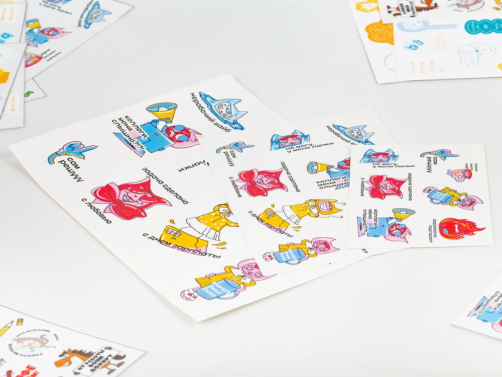 Наклейки бумажные Sticker Pack на заказ, S-2