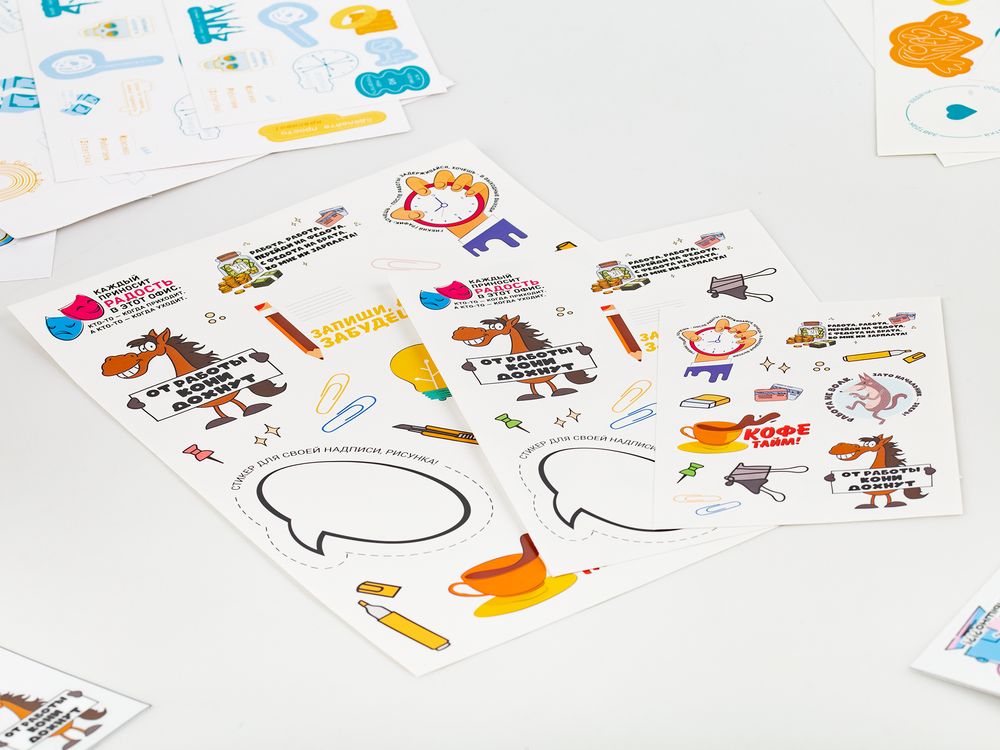 Наклейки бумажные Sticker Pack на заказ, S-3
