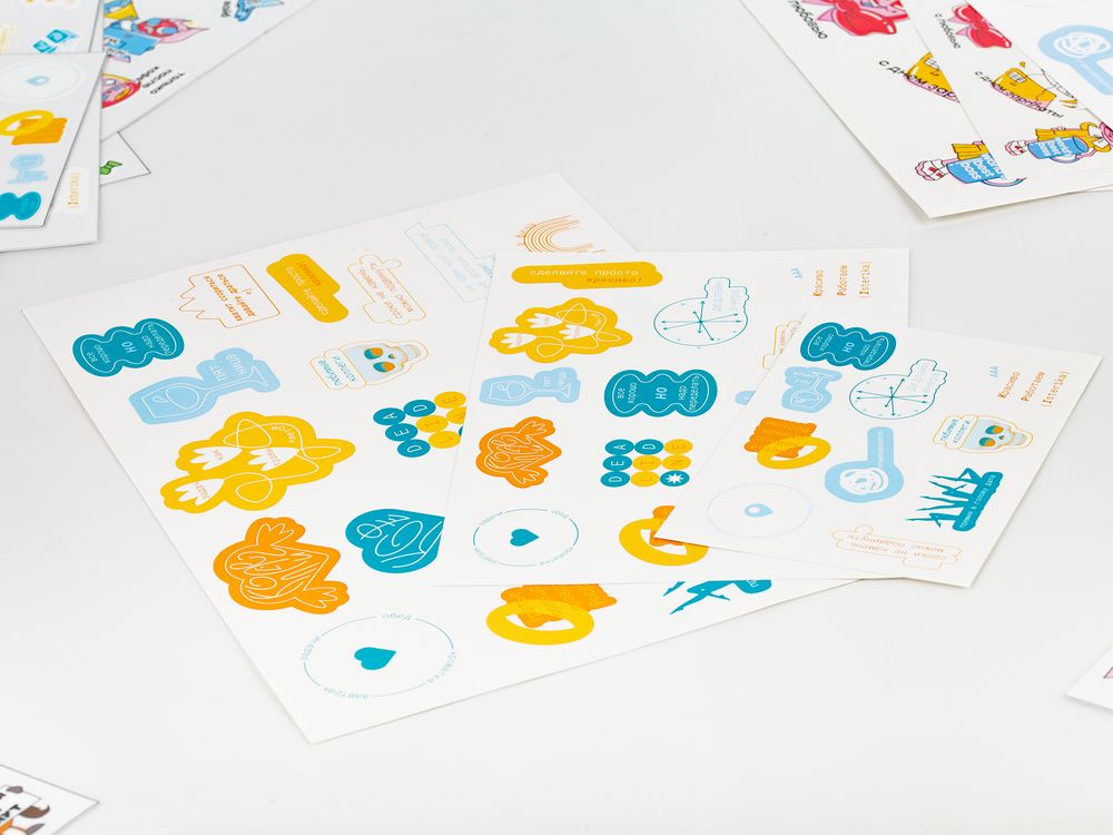 Наклейки бумажные Sticker Pack на заказ, S-4