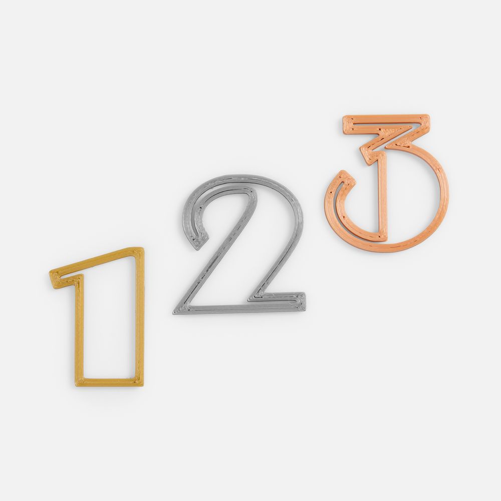 Подвеска Symbol, 3D-печать на заказ, цифра 1-6