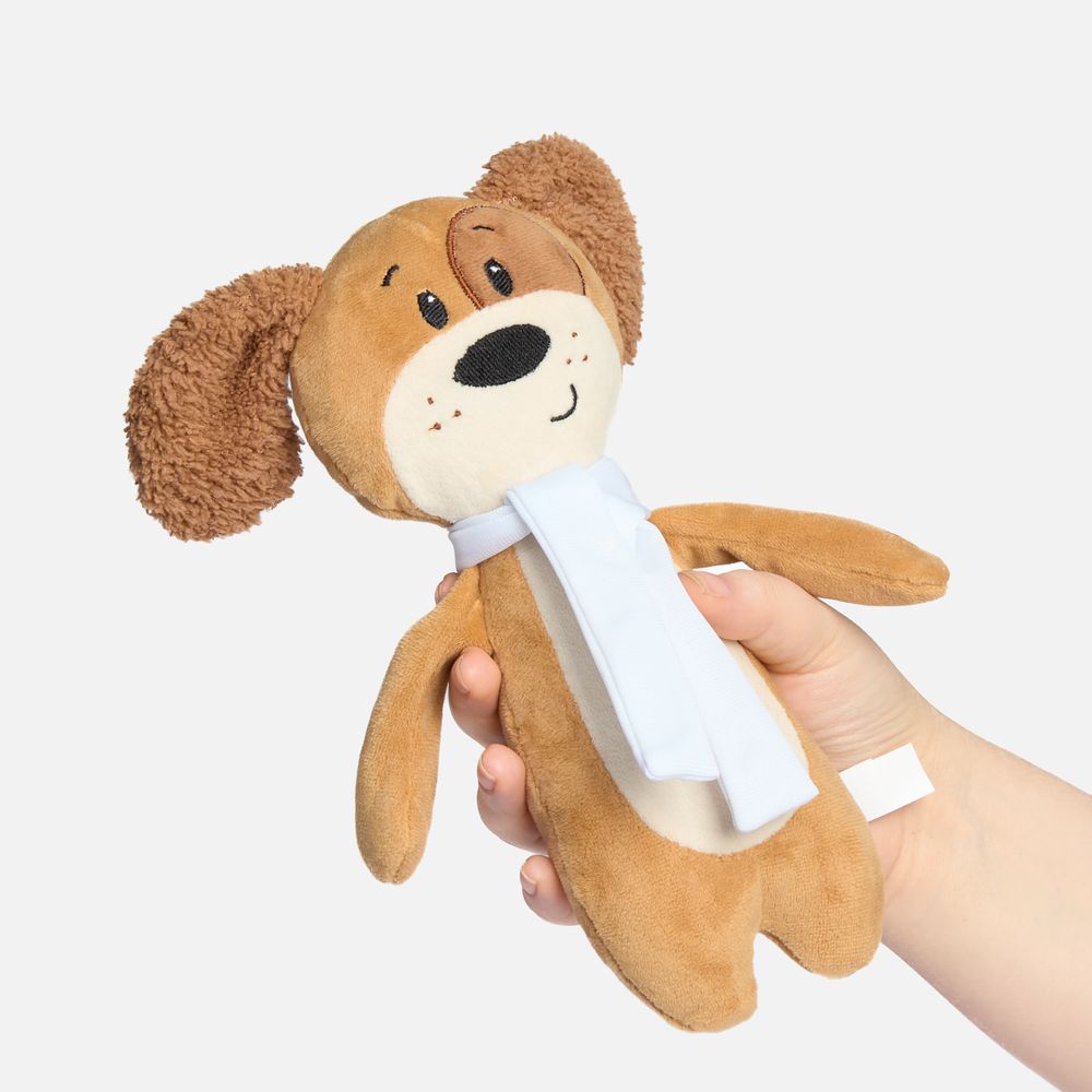 Мягкая игрушка Beastie Toys, собачка с белым шарфом-3