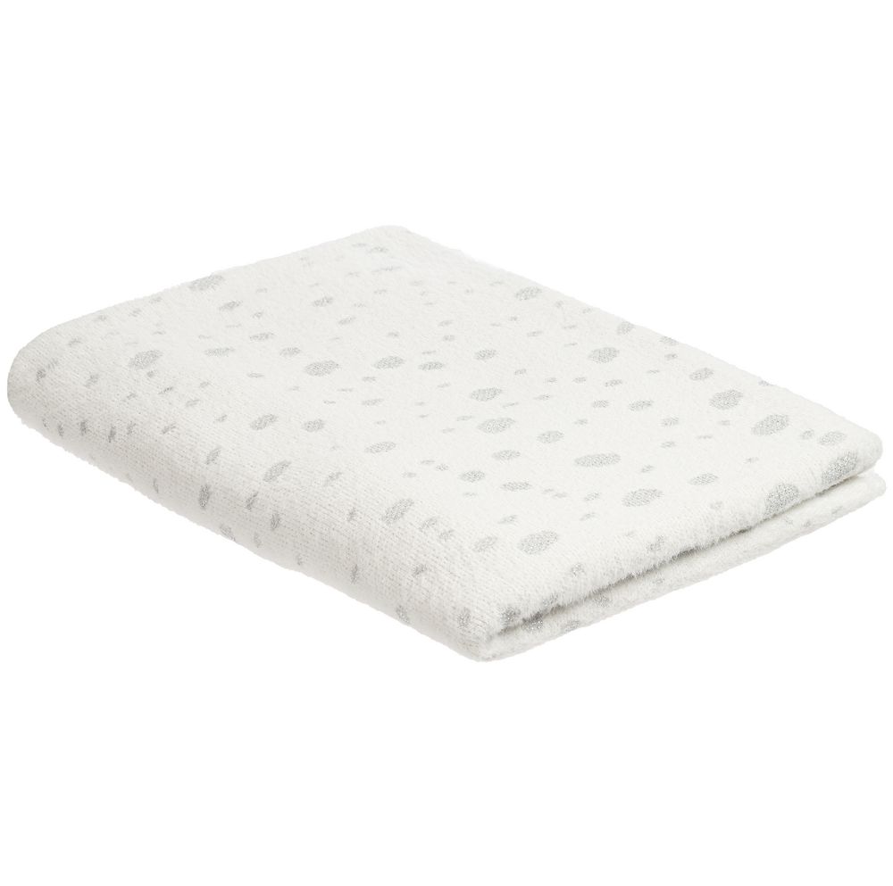 Плед Snowspot Fluffy, белый с люрексом-5