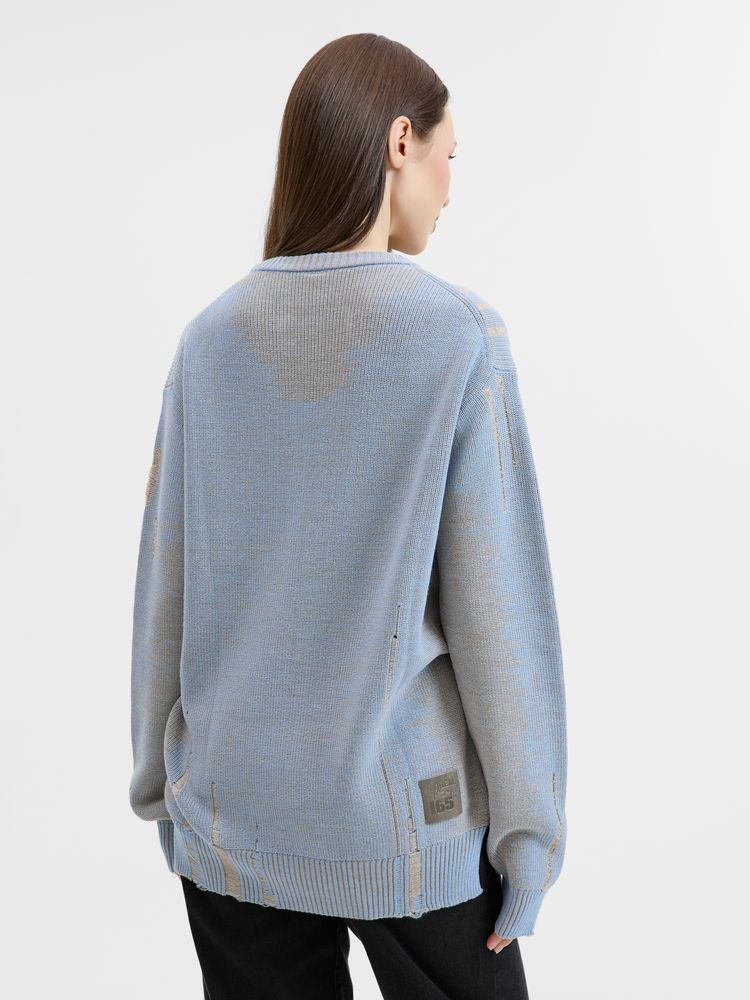 Джемпер Denim свободного силуэта на заказ, полушерсть, размер XS-6