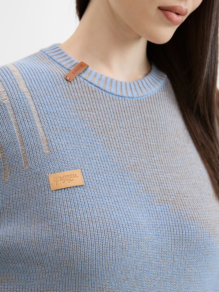 Джемпер Denim свободного силуэта на заказ, полушерсть, размер XS-7