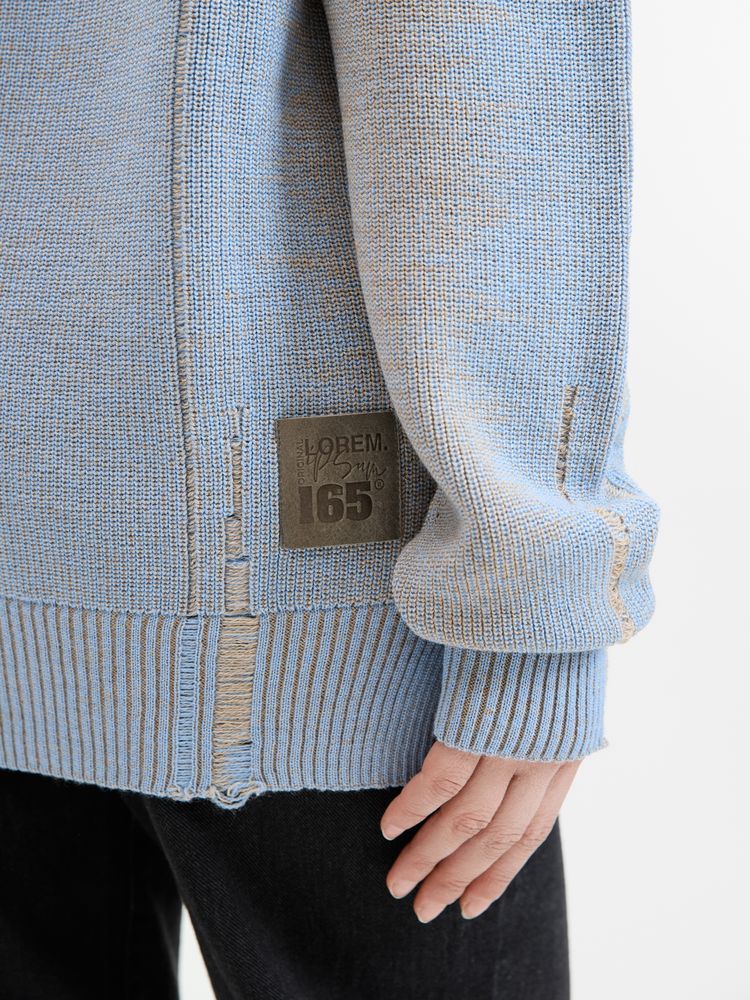 Джемпер Denim свободного силуэта на заказ, полушерсть, размер XS-8