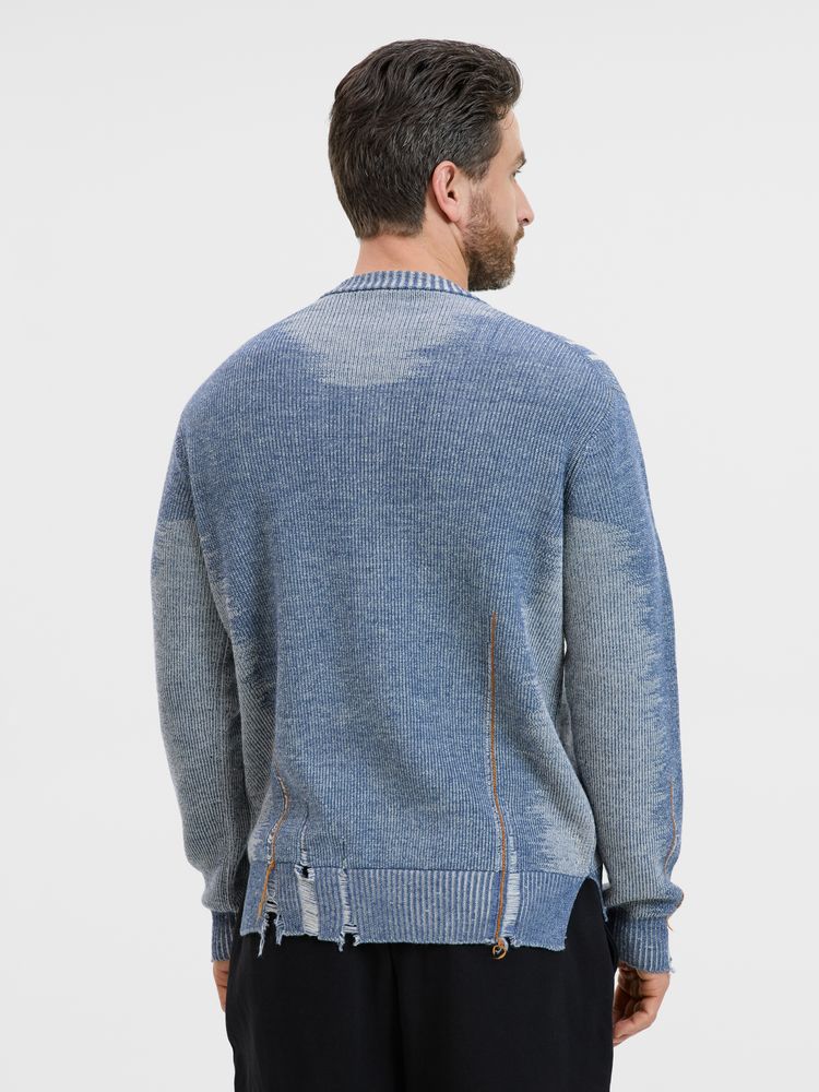 Джемпер Denim свободного силуэта на заказ, полушерсть, размер XS-11
