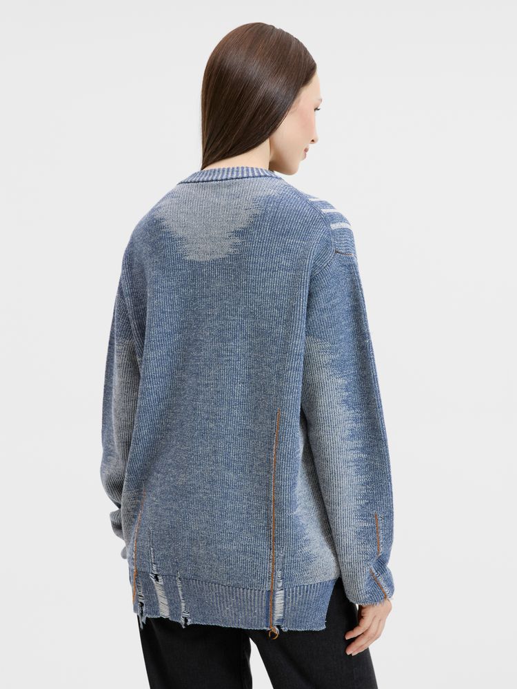 Джемпер Denim свободного силуэта на заказ, полушерсть, размер XS-14