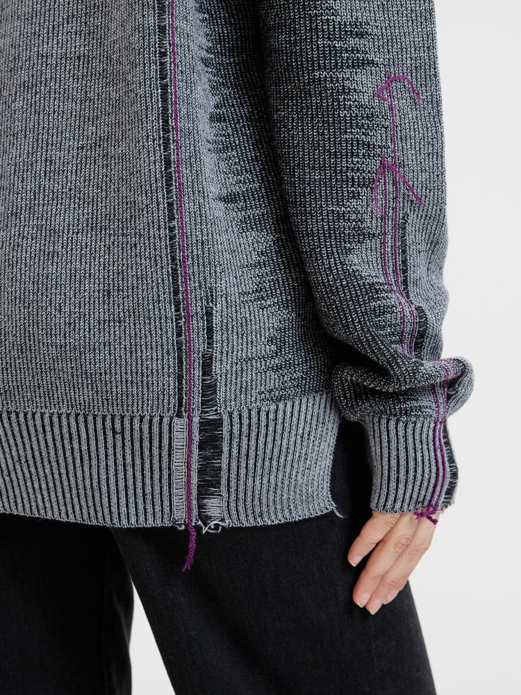 Джемпер Denim свободного силуэта на заказ, полушерсть, размер XS-20