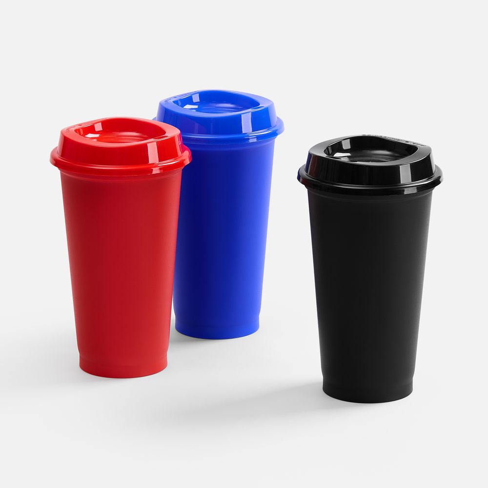 Стакан с крышкой Color Cap, ver.2, черный-4