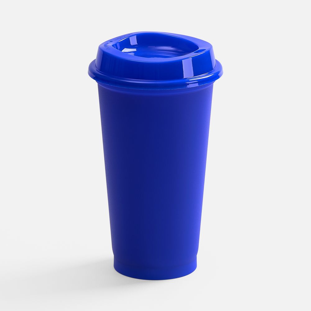 Стакан с крышкой Color Cap, ver.2, синий-1