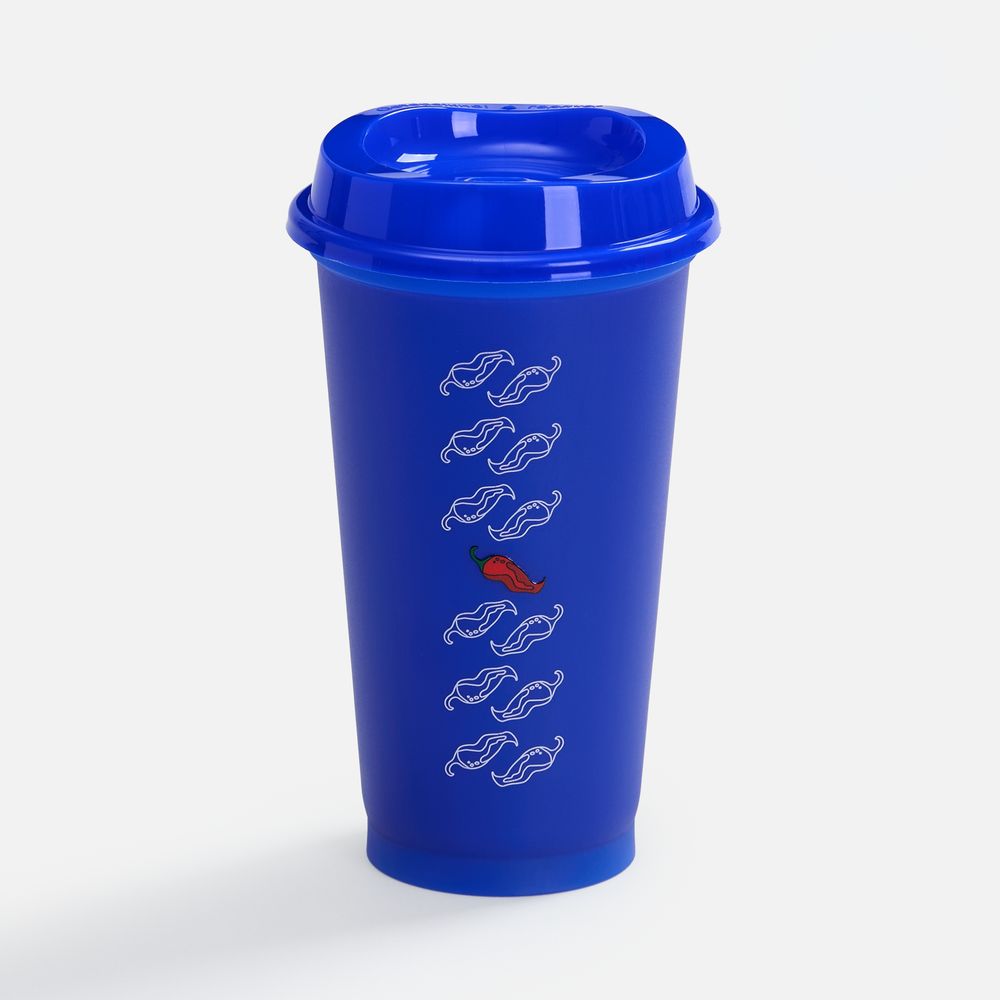 Стакан с крышкой Color Cap, ver.2, синий-5