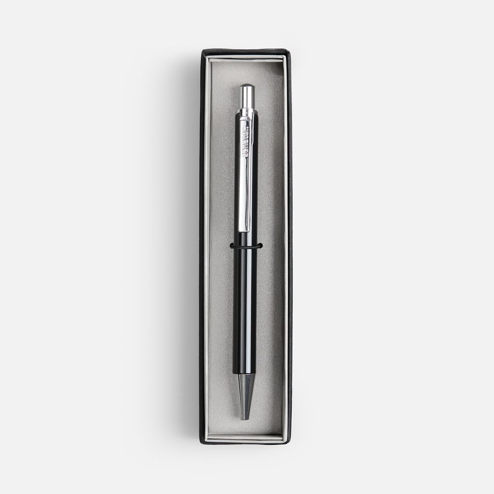Ручка шариковая Arvent Glossy в футляре, черная-2