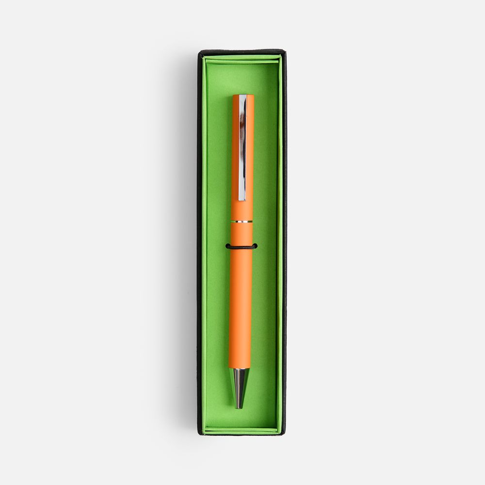 Ручка шариковая Blade Soft Touch в футляре, оранжевая-2
