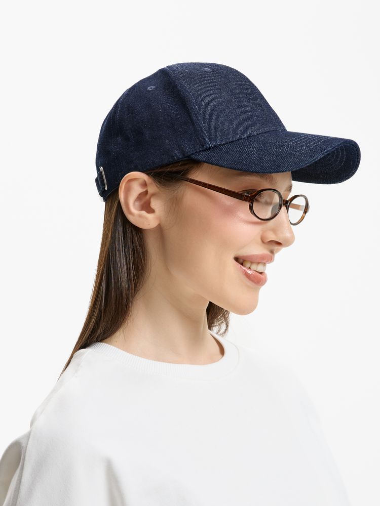 Бейсболка Denimate, темно-синяя-9