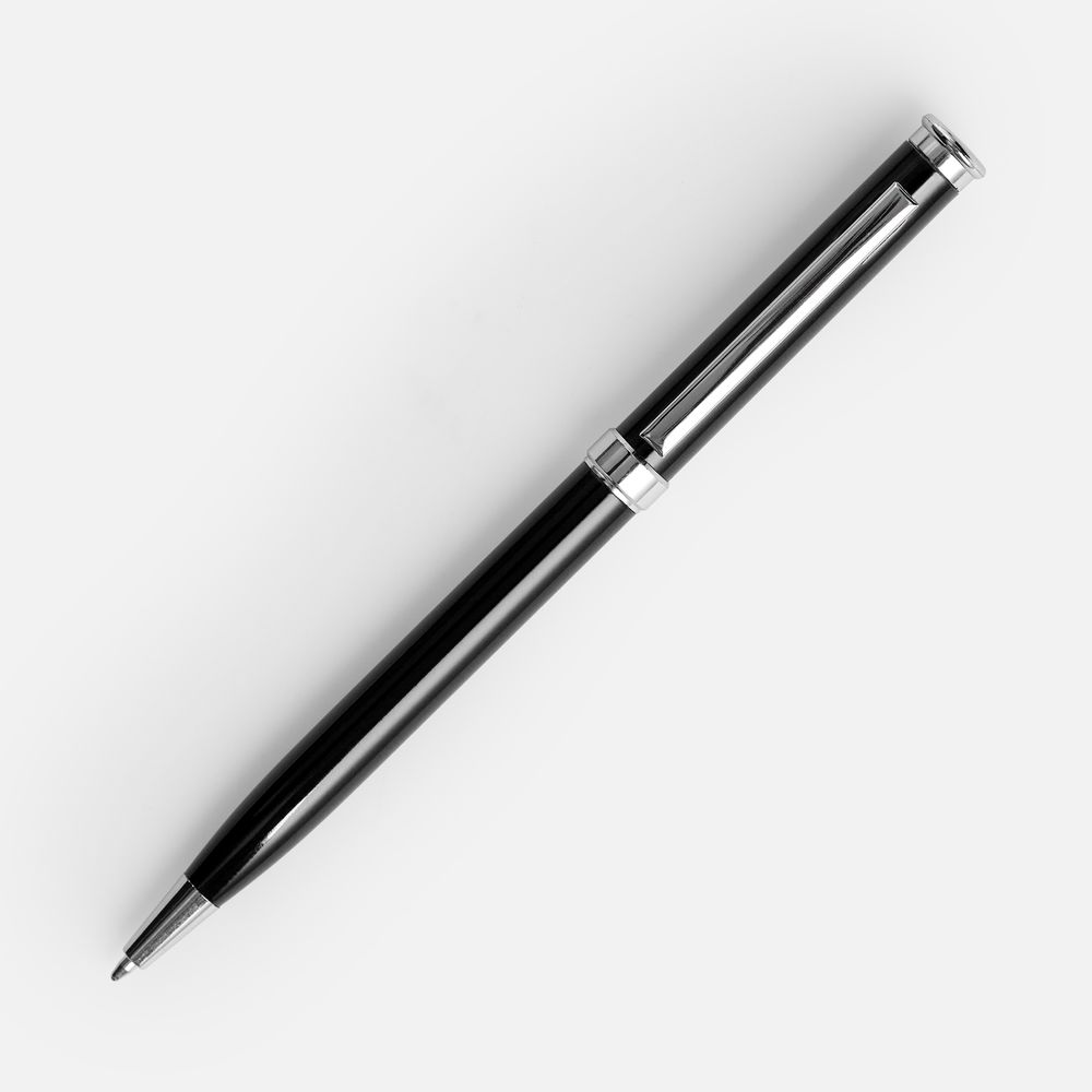 Ручка шариковая Finn Chrome, черная-2