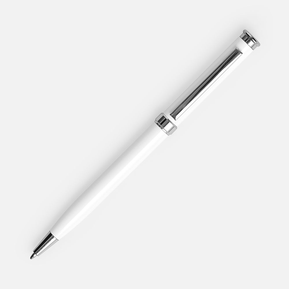 Ручка шариковая Finn Chrome, белая-2