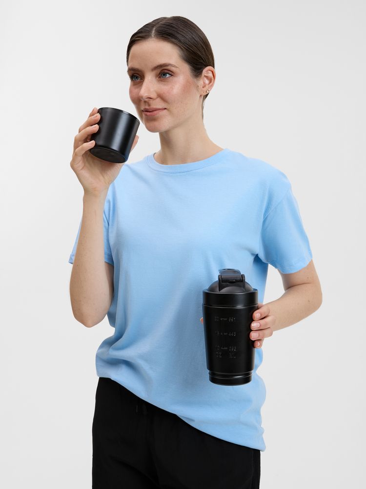 Спортивный шейкер с контейнером TwinPics, черный-8