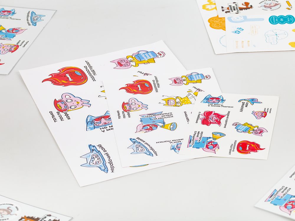 Наклейки ПВХ Sticker Pack на заказ, S-2