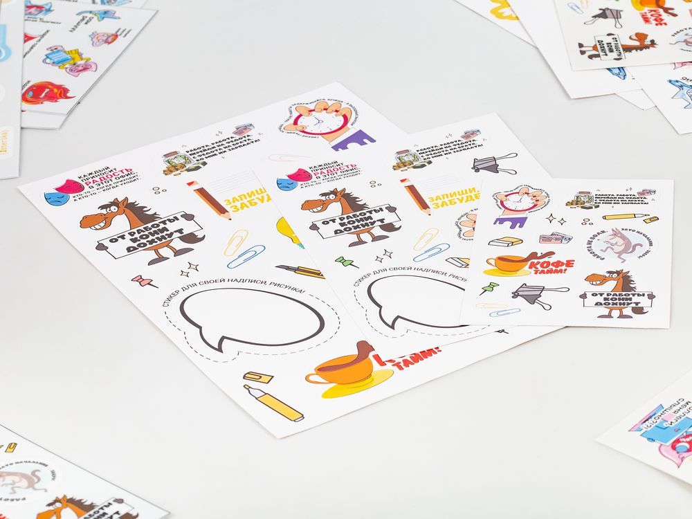 Наклейки ПВХ Sticker Pack на заказ, S-3