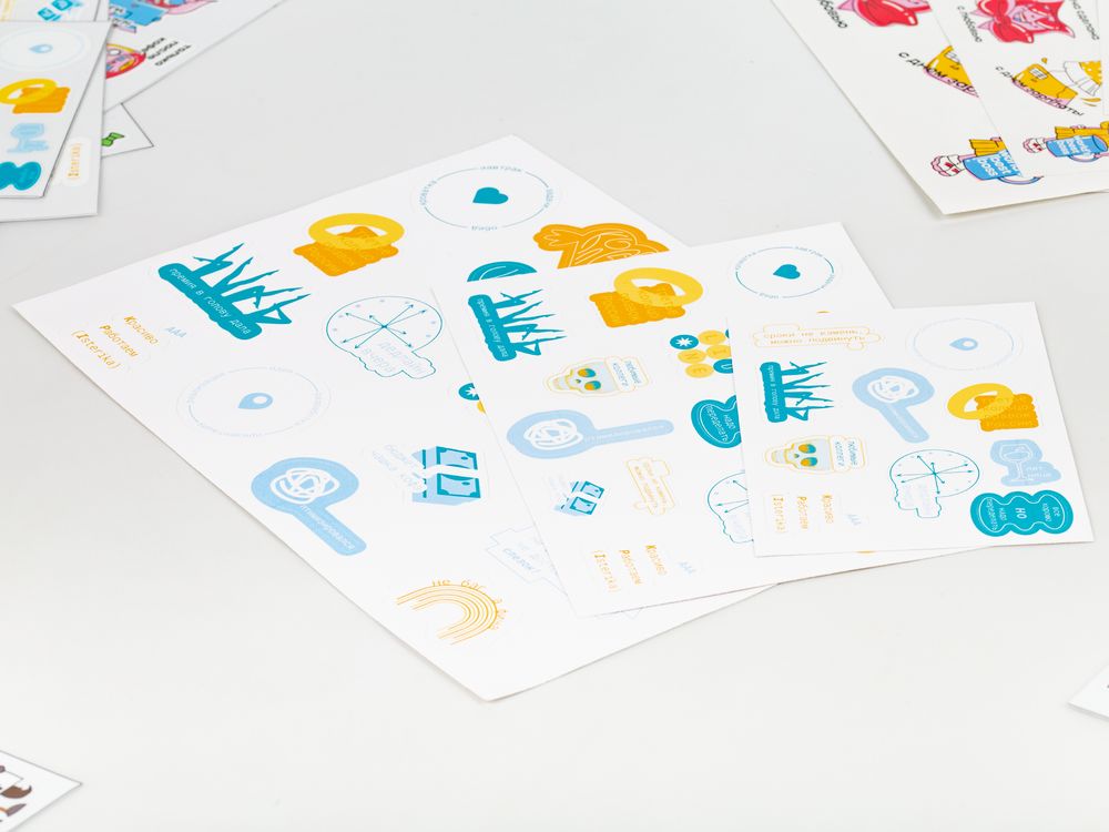Наклейки ПВХ Sticker Pack на заказ, S-4