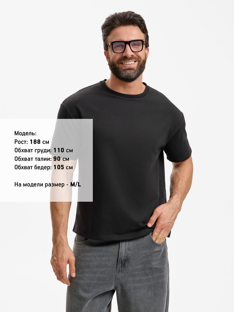 Футболка унисекс Durington, черная, размер XS/S-8