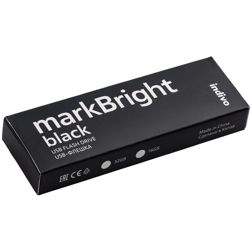 Флешка markBright Black с синей подсветкой, 32 Гб-8