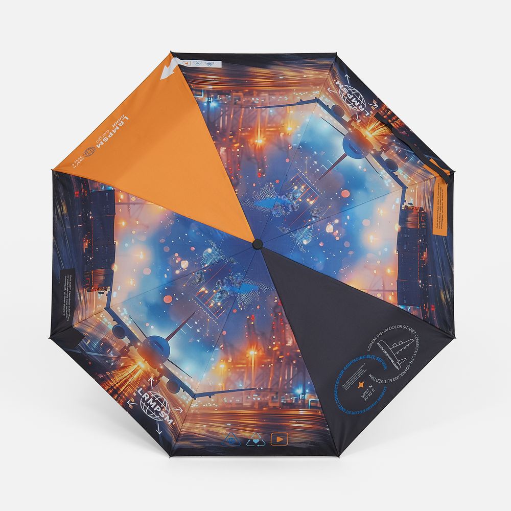 Зонт складной Monsoon с полной запечаткой купола снаружи на заказ-1