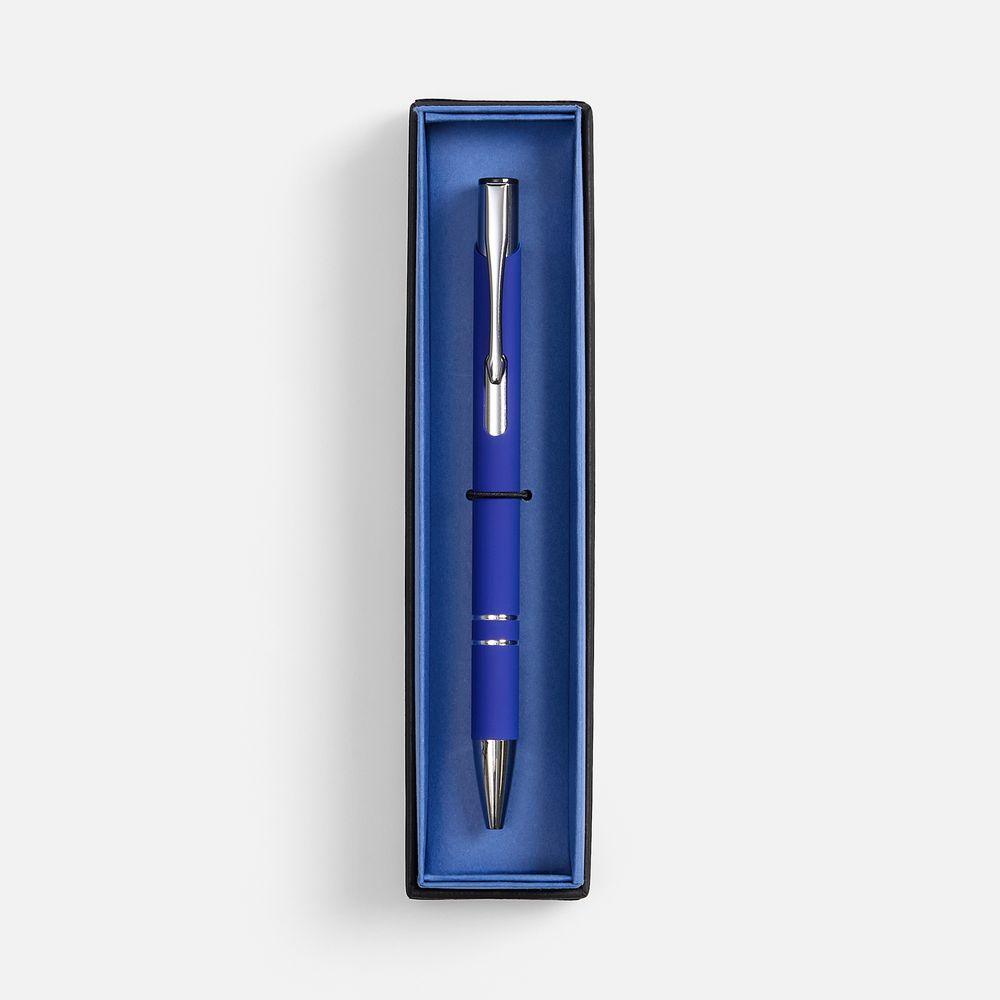Ручка шариковая Keskus Soft Touch в футляре, синяя-2