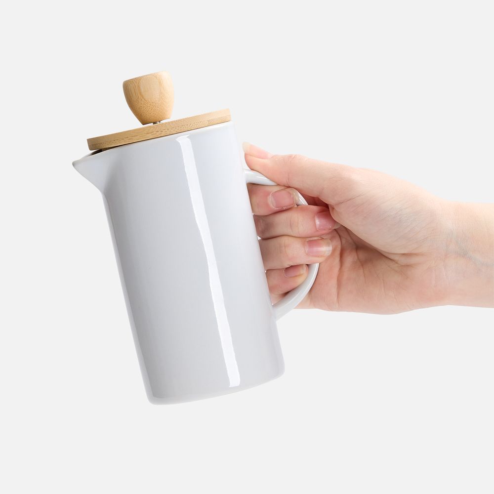 Френч-пресс Ceramero, белый-4