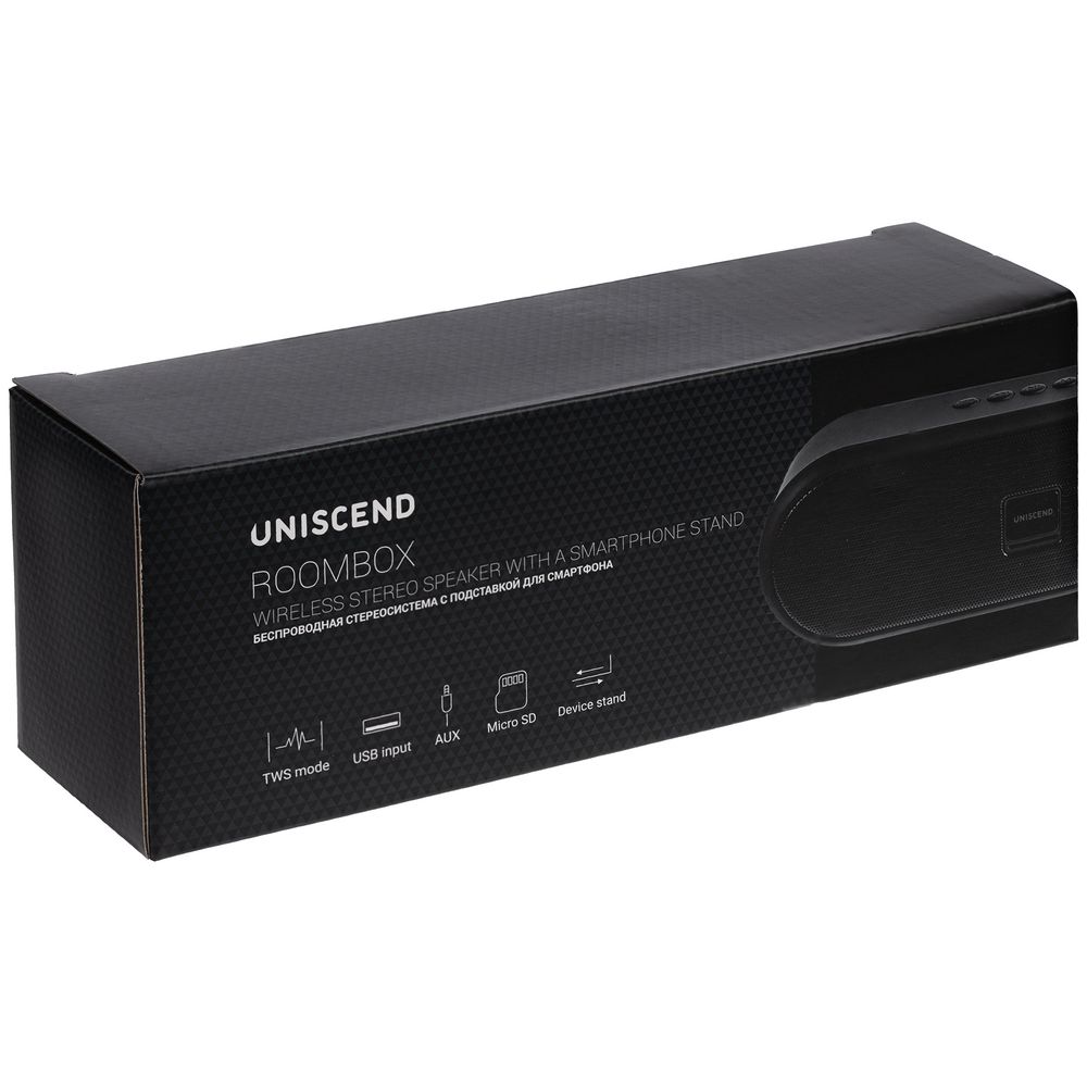 Беспроводная стереоколонка Uniscend Roombox, черная-15