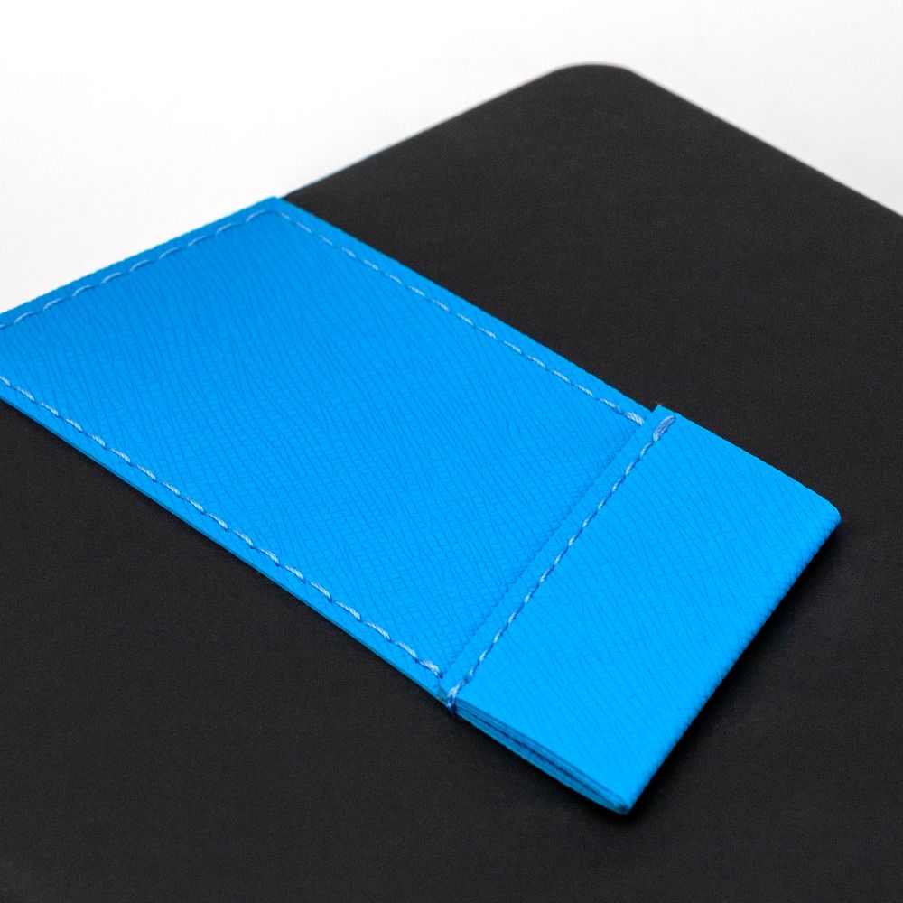 Ежедневник Bookmark, недатированный, черный с голубым-3