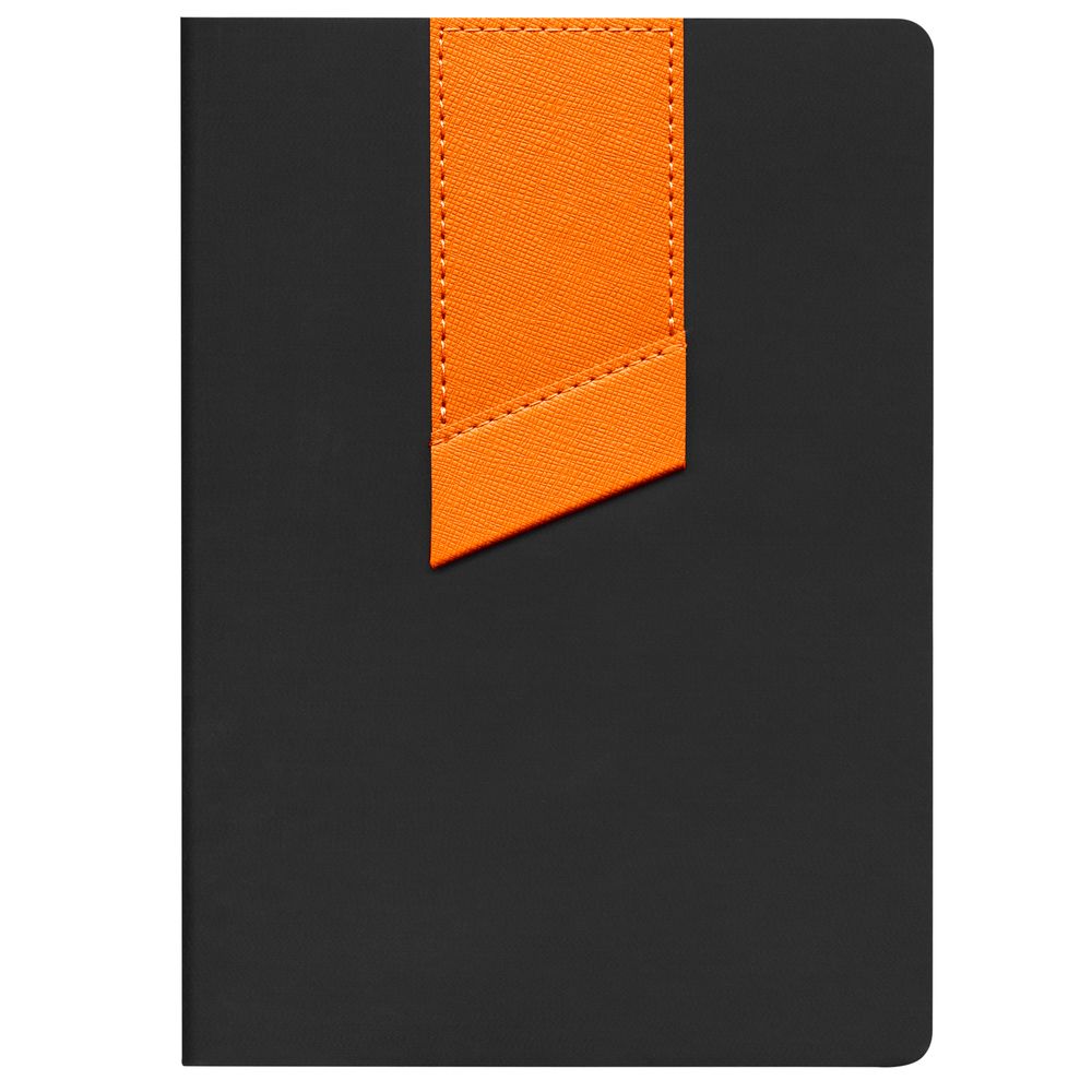 Ежедневник Bookmark, недатированный, черный с оранжевым-2